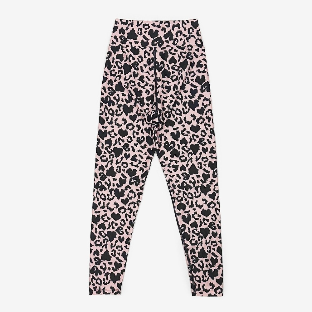 Beach Riot Cara Leggings Size M Baby Pink Cheetah Print Yoga Gym Athleisure - Picture 2 of 4